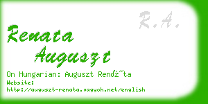 renata auguszt business card